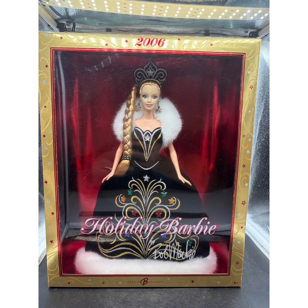 2006 Holiday Barbie by Bob Mackie Black Gown Collector Edition J0949 New NRFB